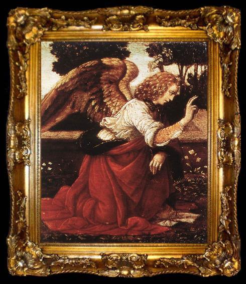 framed  LEONARDO da Vinci Annunciation (detail)  fg47, ta009-2